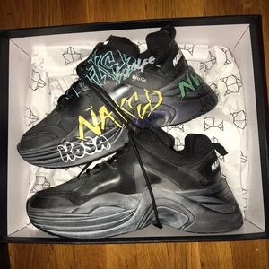 Naked Wolfe Sneakers - Titan Black Graffiti